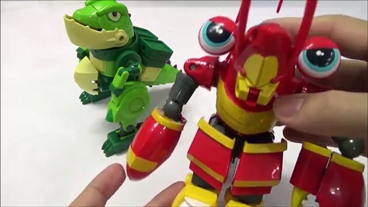 Siêu nhân lắp ráp robot ► Cá sấu ngốc nghếch kết hợp Tôm hùm hậu đậu