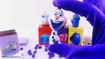 DIY Cubeez Finding Dory Nemo Bruce Play-Doh Dippin Dots Surprise Eggs Learn Colors!
