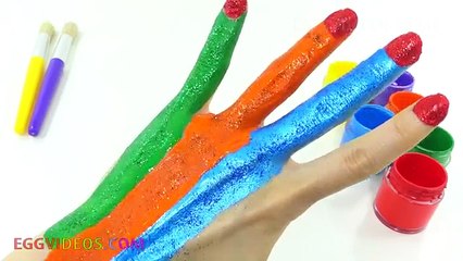 Corps enfants les couleurs la famille doigt pour Apprendre apprentissage garderie peindre rimes chanson vidéo eggv