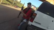 ردة فعل سريعة تنقذ حياة شرطي من مهاجم مسلح ببندقية - كولورادو