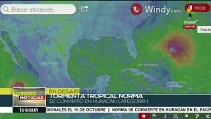 Norma se convierte en huracán en su avance hacia noroeste de México