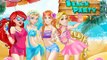 Trò chơi trang điểm đi biển cho các nàng Công chúa Disney Ariel Elsa Anna và Rapunzel