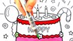 Happy Birthday Cake Drawing Pages, Coloring Book, Fun Art Colours Videos For Kids