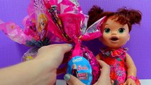 Baby Alive Ana Abrindo Ovo de Pascoa da Barbie e da Rapunzel em Portugues - Pascoa 2016 - Turma kids