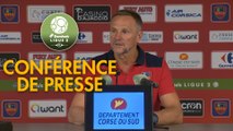 Conférence de presse Gazélec FC Ajaccio - Clermont Foot (2-1) : Albert CARTIER (GFCA) - Pascal GASTIEN (CF63) - 2017/2018