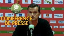 Conférence de presse Quevilly-Rouen Métropole - AS Nancy Lorraine (2-0) : Emmanuel DA COSTA (QRM) - Vincent HOGNON (ASNL) - 2017/2018