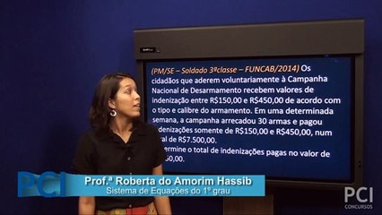 Questão Sistema de equações do 1º Grau