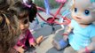 Baby Alive Molly Teaches Brookie How To Ride A BIKE! - baby alive videos