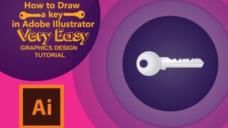 How to draw a key in adobe illustrator (Very Easy Graphics design Tutorial)