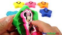 Playdough Star Smiley Faces for Learning Colors with Minnie Mouse- Creative Play Doh Games For Kids
