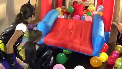 IRON MAN Real Life Superhero LITTLE TIKES GIANT BALLOON PIT Jump N Slide video This video