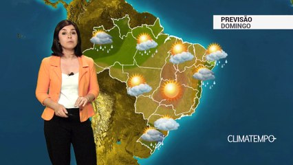 Previsão Brasil – Domingo com chuva no Sul