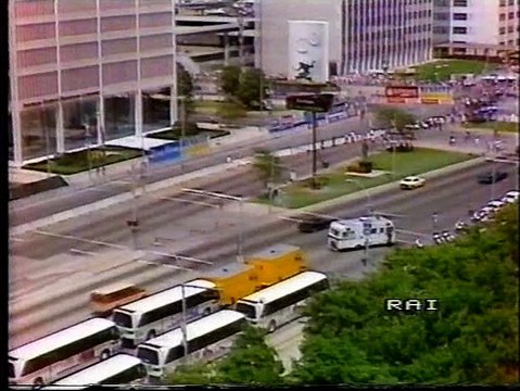 GP USA85:Soste di A.Senna,Cheever e De Angelis,incidente Mansell,intervista a Martini e sorpasso di Alboreto a Brundle