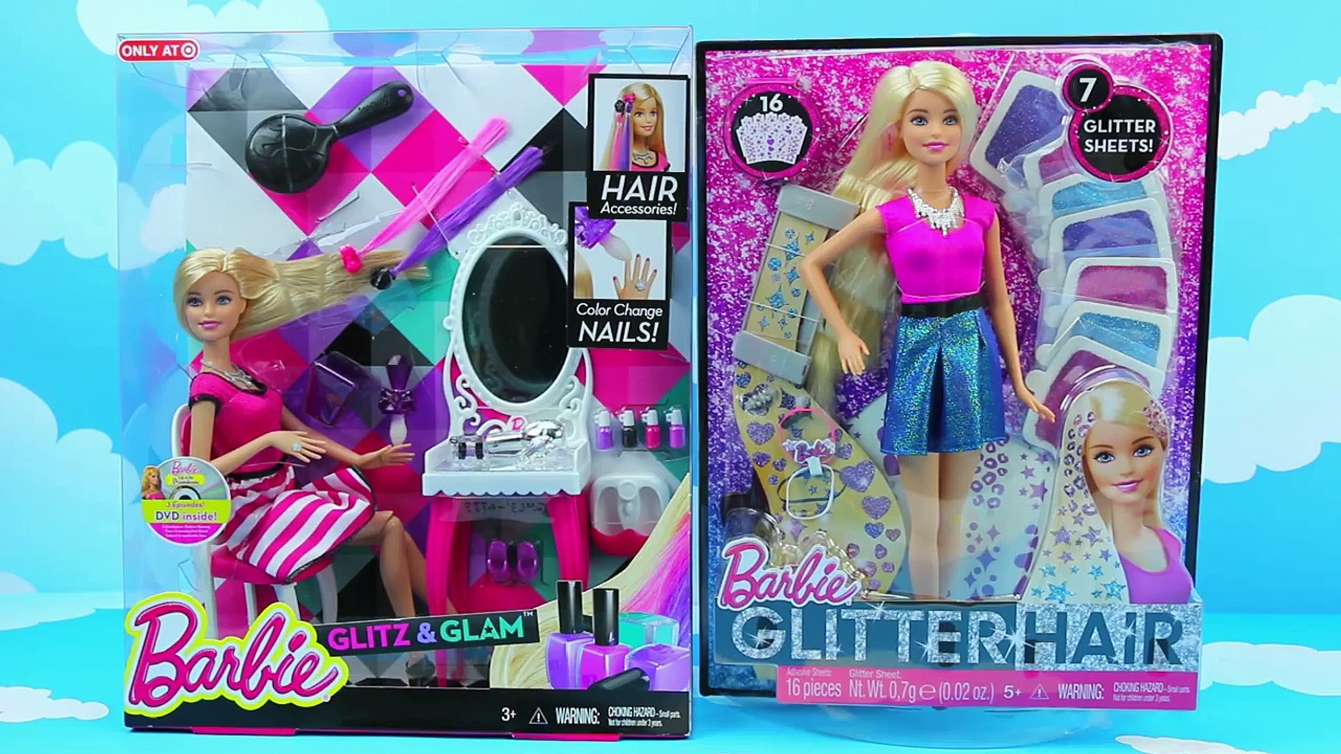 barbie with glitter hair