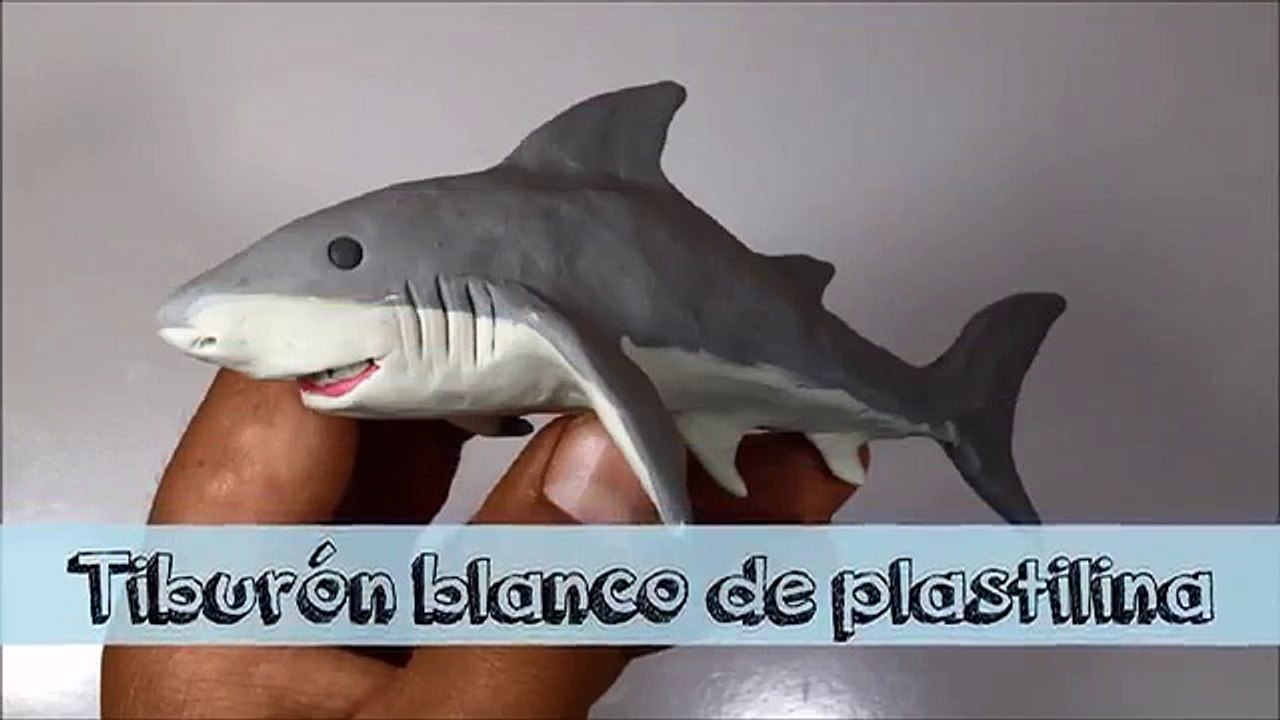 ✅ COMO HACER UN TIBURON BLANCO DE PLASTILINA PASO A PASO ✅ MI MUNDO DE PLASTILINA - MY CLAY WORLD