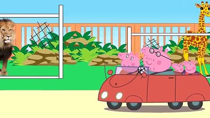 Peppa Pig at the Zoo - Peppa pig goes to zoo with a family