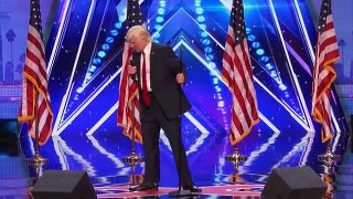 The Singing Trump Presidential Impersonator Channels Bruno Mars - America's Got Talent 2017