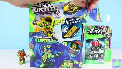 Teenage Mutant Ninja Turtles Out of the Shadows Mega Bloks Mikey Turbo Board & Foot Soldier!