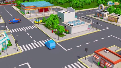 Сaminhão e o Alegre Tractor - Pequeno Máquinas agrícolas na cidade | Desenhos animados compilação