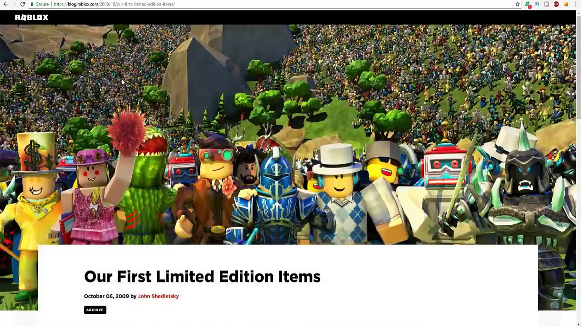 THE OLDEST ROBLOX ITEM EVER CREATED!! - Dailymotion Video
