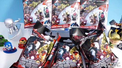 Avengers Age of Ultron - New Surprise Dog Tag Blind Bags & Heroclix Mini Figures - Marvel