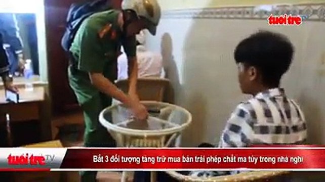 Tiền Giang Bắt 3 đối tượng tàng trữ mua bán trái phép chất ma túy trong nhà nghỉ