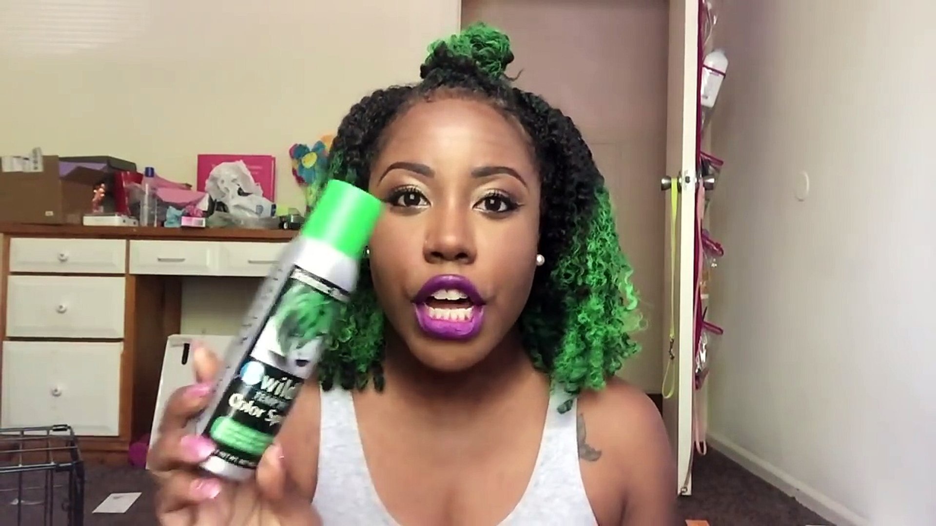 Temporary Color Using Jerome Russell Hair Spray on Natural Hair - video  Dailymotion