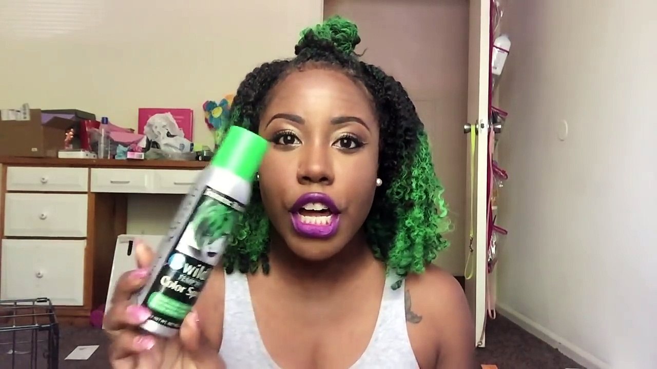 Temporary Color Using Jerome Russell Hair Spray on Natural Hair