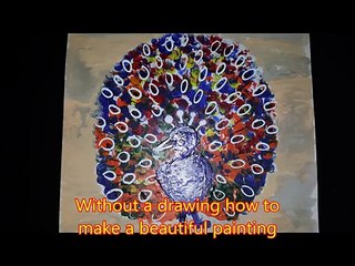 Learn how to draw and paint Thumb print peacock