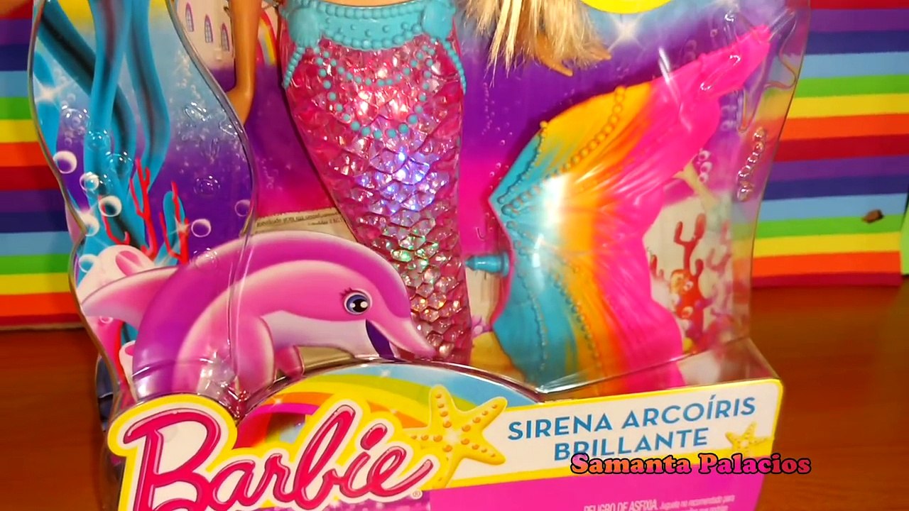 Barbie Sirena Arcoiris Brillante: Review y Barbie va al mar y se convierte en Sirena!