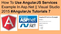 How to use angularjs services example in asp.net || visual studio 2015 #angularjs tutorials 7