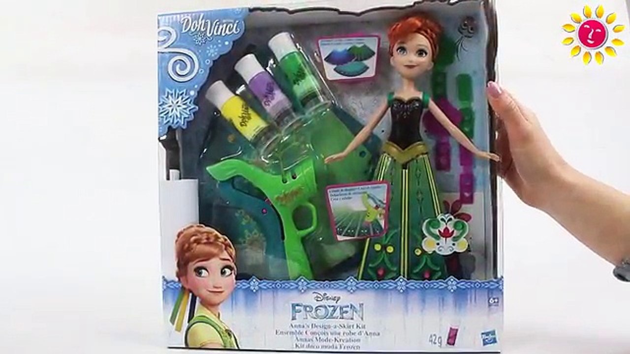 Gelé jouer avec robe de printemps Barbie designer Elsa doh conte de fées Disney en polonais