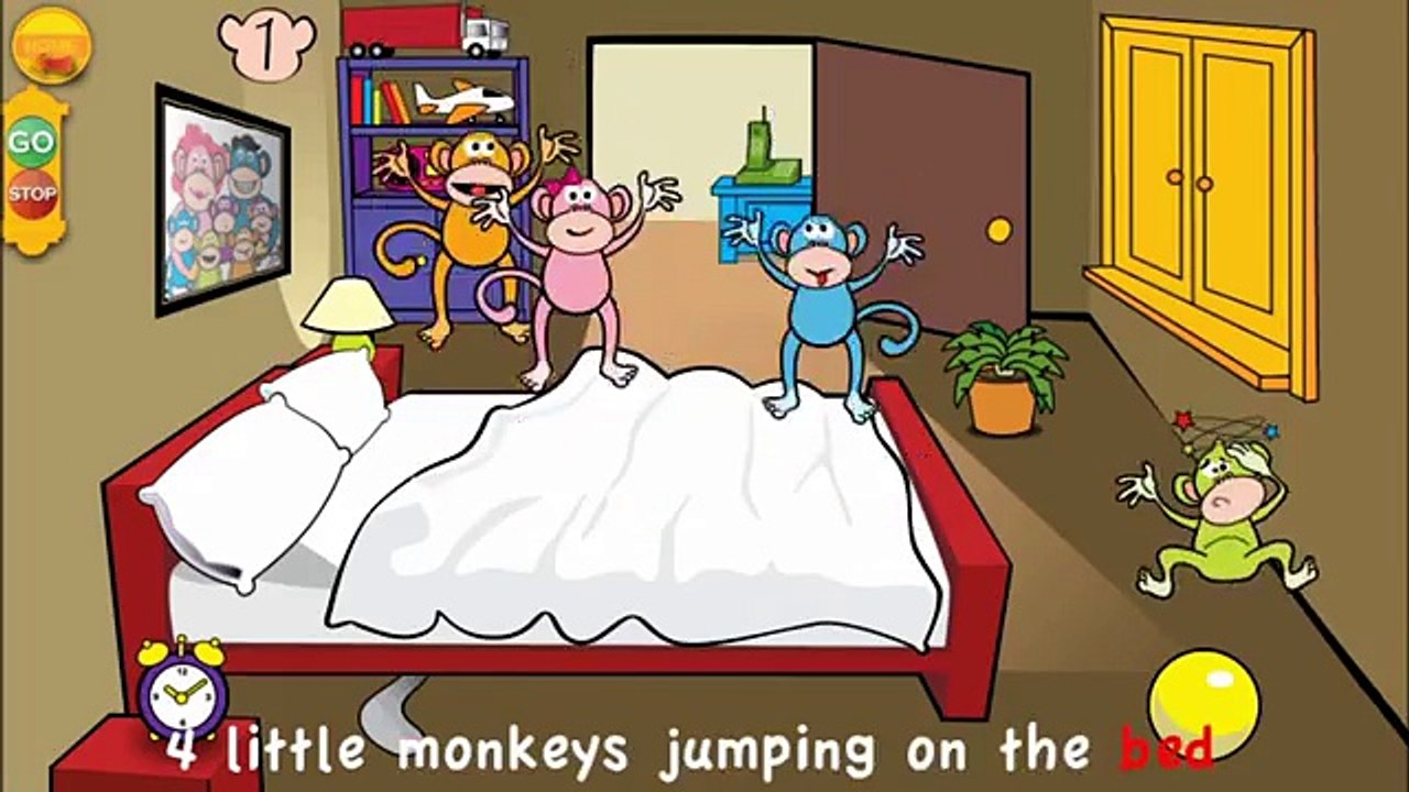 Five Little Monkeys Jumping on the Bed - top app demos for kids - Philip