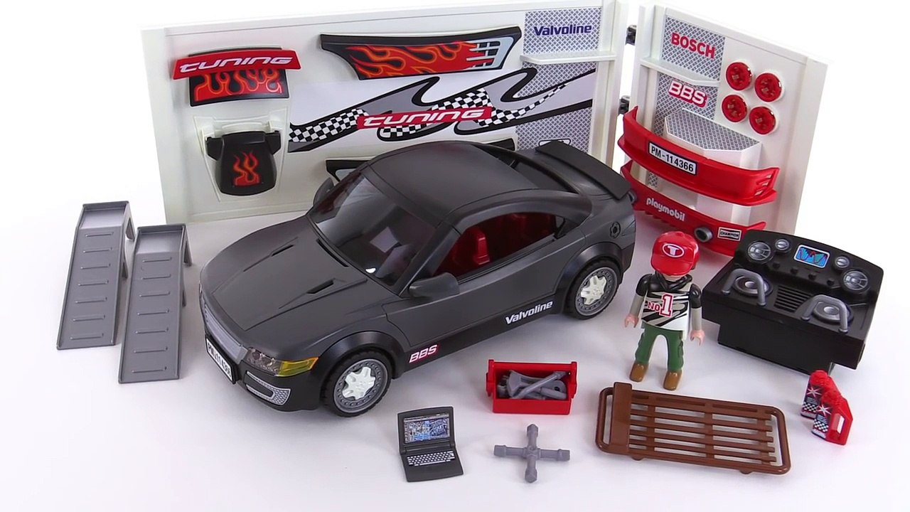 Playmobil Car Repair Shop + Sports Car w/ sound review! set 4366