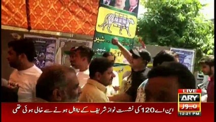 Rana Mashood visits polling station with armed men