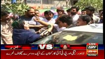 Bilal Yaseen fights security personals outside polling station