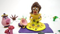 Disney Princess Belle Problem with Dirty Dresses Play Doh Stop Motion Cartoons