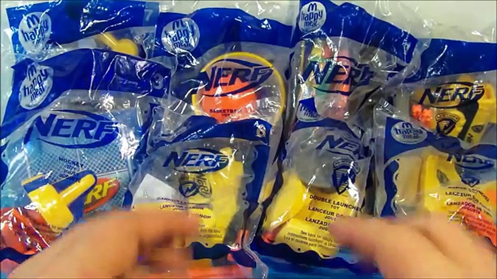 new NERF SET OF 8 McDONALDS HAPPY MEAL TOYS VIDEO REVIEW – Видео Dailymotion