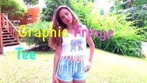 DIY Clothes! Fringe Crop Top   Print Your Own T-shirt (Graphic Tee) no Sew!