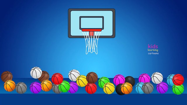 Learn Colors for Children with Basketballs - Color Basket Balls for Kids, Children, Toddlers Video