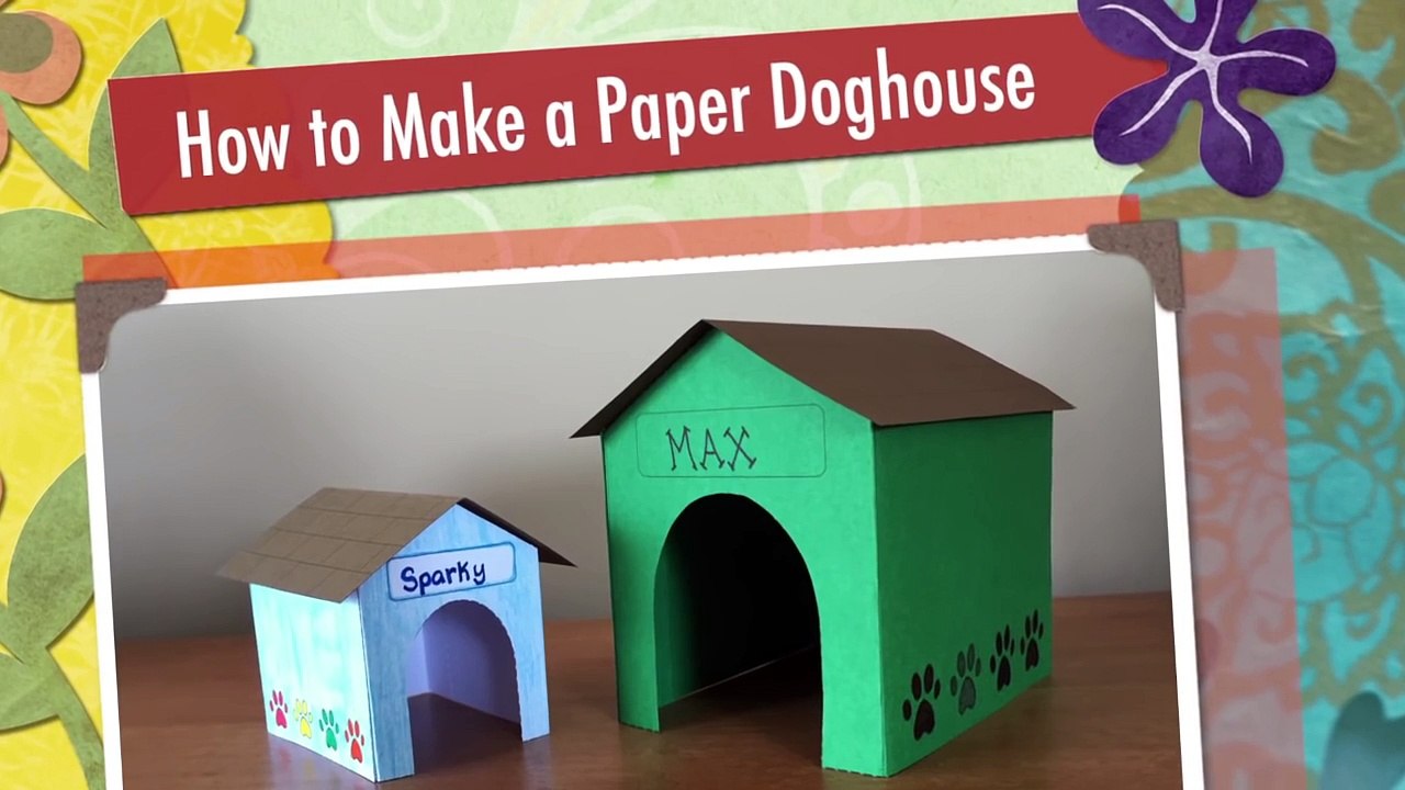 3-D Paper Doghouse Kids Craft