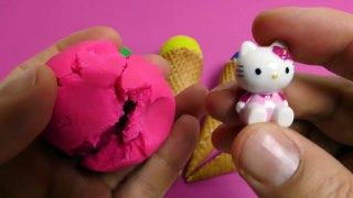 Play-Doh Surprise Egg Ice Cone - Hello Kittty, Dolphin, Minions & Monsters Toys