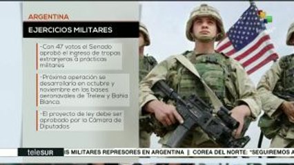 Argentina aprueba participación de tropas de EE.UU. en su territorio