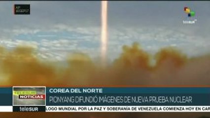 Corea del Norte difunde imágenes del lanzamiento del misil balístico
