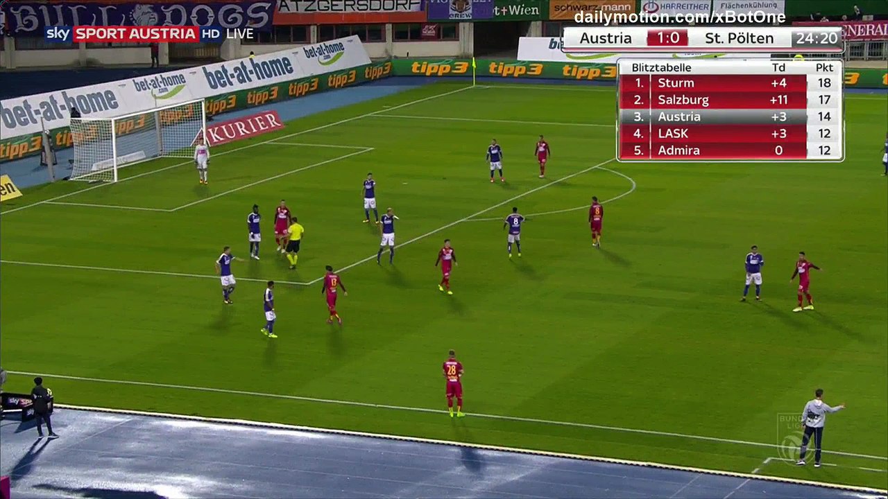 Roope Riski Goal HD - Austria Vienna 1 - 1 St. Polten - 17.09.2017 (Full Replay)