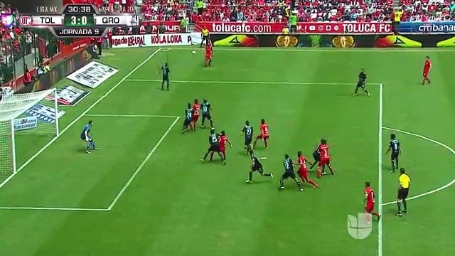 3-0 Fernando Uribe Goal HD - Toluca vs Querétaro 17.09.2017