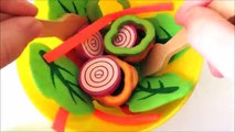 Learn colors names of fruits and vegetables elsa toddler make toy salad velcro wood play f
