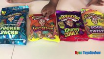 EXTREME WARHEADS CHALLENGE Sour Candy challenge Kids Candy Review Ryan ToysReview