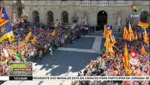 Catalanes apoyan de manera masiva el referendo soberanista