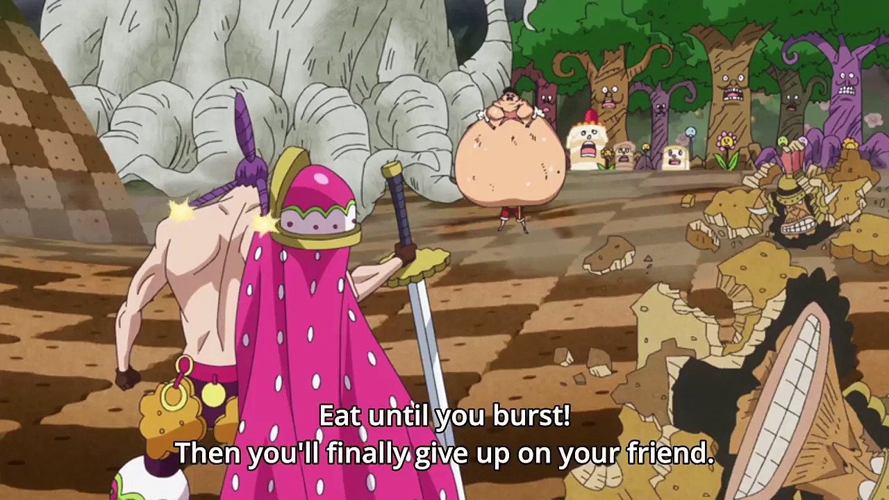 Luffy vs Cracker [Luffy Eats Cracker] - One Piece 805